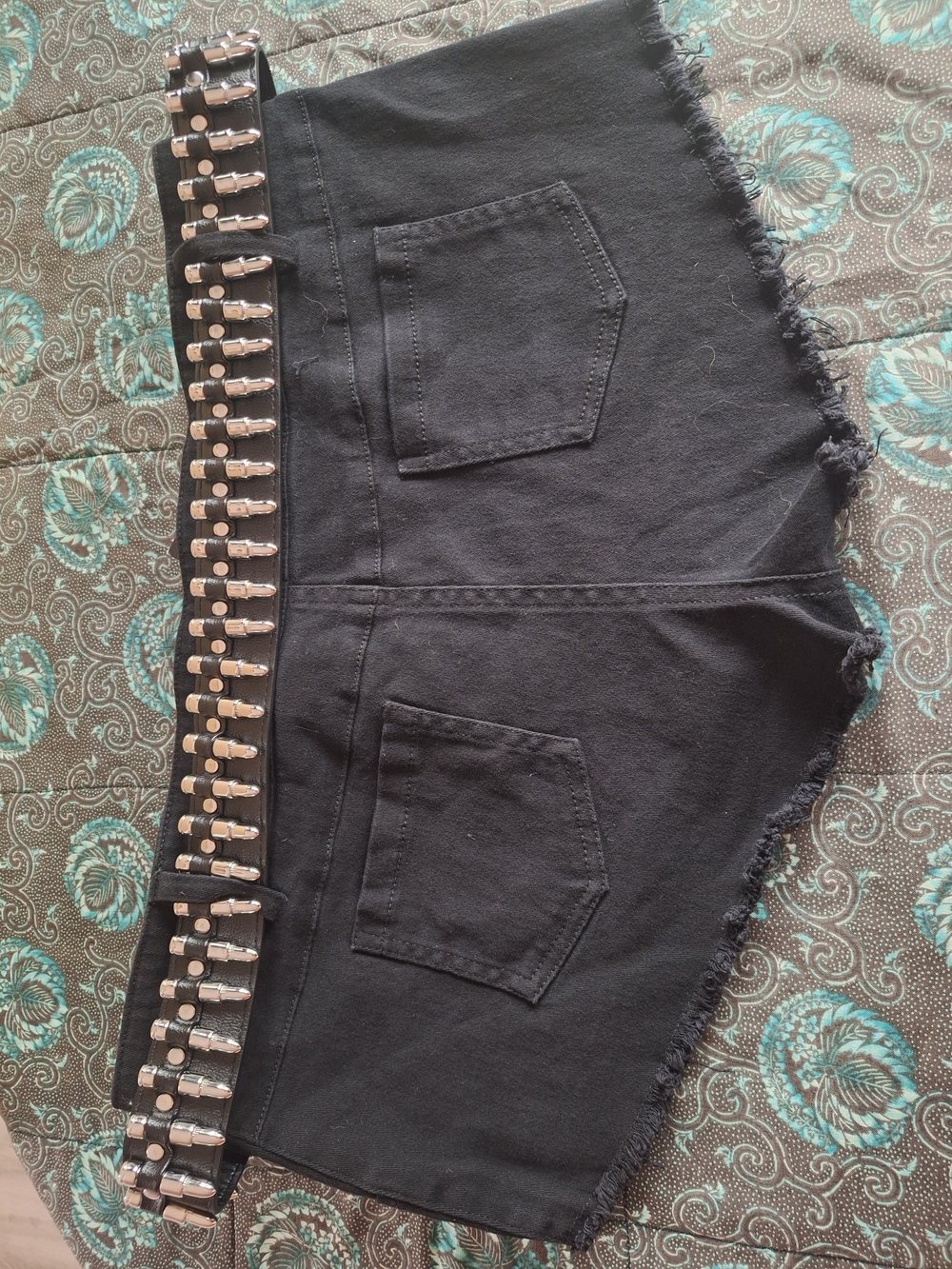 Dolls Kill Moshpit Diaries Bullet Short Shorts Studded Belt